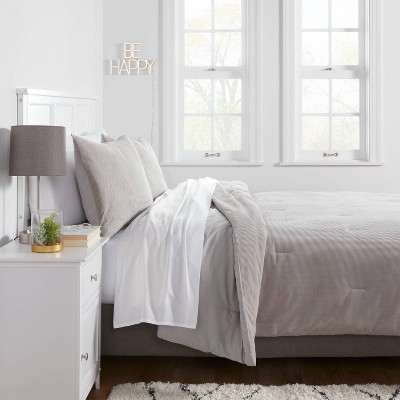 Full/queen Corduroy Plush Comforter Light Gray Room Essentials™ Target