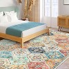 Machine Washable Area Rugs, Non-Slip Low Pile Accent Rug, Stain Resistant Faux Wool Oriental Carpet for Living Room, Bedroom - 3 of 4