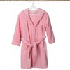 Personalized Linum Kids 100% Polyester SUPER PLUSH Double Brushed Hooded Bathrobe in White Script Font - 2 of 3