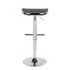 Adjustable Contemporary Swivel Bar Stool with Chrome Base and Footrest for Home Bar or Kitchen - 4 of 4