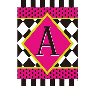 Briarwood Lane Everyday Garden Flag 12x18 For Outdoor Neon Checkerboard Monogram - a Garden Flag Flags For Outside - 1 of 4