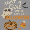 Rerun Island Women Just A Girl Who Lives Halloween Elements Short Sleeve Graphic Cotton Cropped Loose T-shirt - 2 of 4