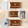 PAGED 29.5" Wall Mounted Bathroom Storage Cabinet Modern Medicine Cabinet with Mirror and Towels Bar, Over Toilet Storage Unit for Room - 3 of 4