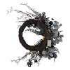 20" Prelit LED Halloween Pumpkin Wreath Warm White Lights - National Tree Company - 4 of 4