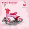 Costway 3 in 1 Rocking Horse with Detachable Balance Board and Height Adjustable Seat Grey&Blue/Pink/Navy&Yellow - 3 of 4