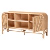 bali & pari Carabella Natural Rattan 2 Door Storage Cabinet Natural: Fixed Shelves, No Assembly Required - image 3 of 4