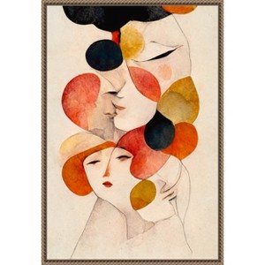 Amanti Art The Loving No 2 by Treechild Canvas Wall Art Print Framed 16 x 23-in. - 1 of 4