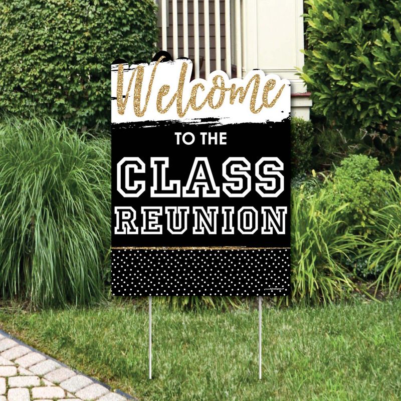 Big Dot of Happiness Reunited - Party Decorations - School Class Reunion Party Welcome Yard Sign, 1 of 9