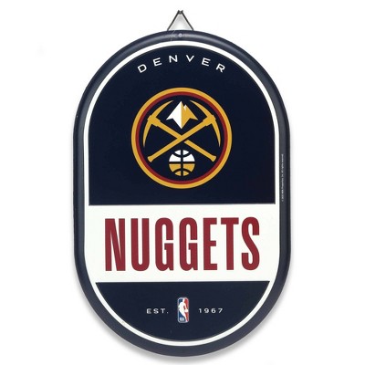 NBA Denver Nuggets Embossed Metal Pill Wall Sign