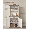 VASAGLE 71" Pantry Cabinet with Lights and Charging Station, Kitchen Pantry Cabinet,Farmhouse Storage Cabinet - 4 of 4