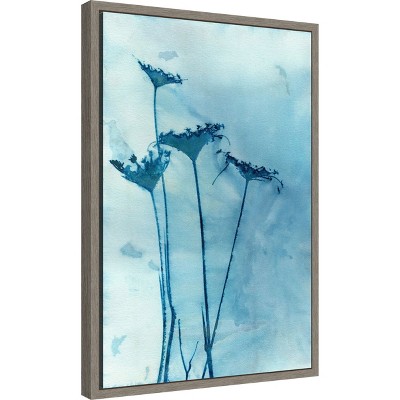 Blue Anne Flower Canvas Print with Frame 16 x 23-in