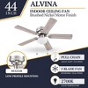 Prominence Home Alvina 44" Indoor LED Ceiling Fan with Pull Chain, Satin Nickel - 3 of 4