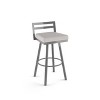 26.75" Derek Swivel Counter Height Barstool Light Gray/Gray - Amisco - 4 of 4