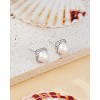 Molenia Pearl Stud Earrings, 925 Sterling Silver Freshwater Pearl Earrings, Elegant Dainty Wedding Bridesmaids Jewelry - 3 of 4