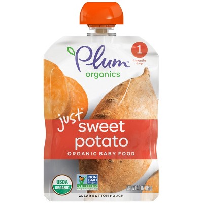 Plum Organics Just Sweet Potato Baby Food Pouch - 3oz