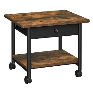 VASAGLE Printer Stand, Under Desk Printer Stand Bottom Shelf with Wheels - 1 of 4