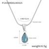 Clotth Natural Stone Necklace Crystal Pendant Gemstone Chain Jewelry 18K Gold Necklace for Women Elegant Unique Gift - 2 of 4