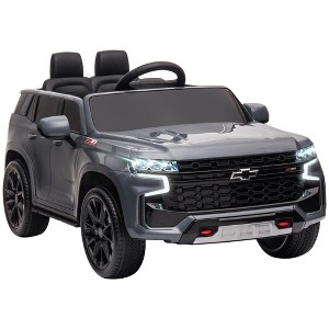 Aosom Licensed Chevrolet TAHOE Electric Car for Kids with Remote Control, 12V Battery Powered Ride On Car with LED Lights, MP3, Horn, Music - 1 of 4