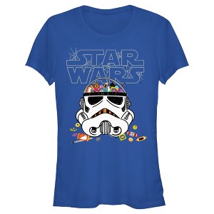 Juniors Womens Star Wars Stormtrooper Basket T-Shirt - 1 of 4