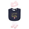 Hudson Baby Infant Girl Cotton Layette Set, Girl Daddy Pink Navy - 3 of 4