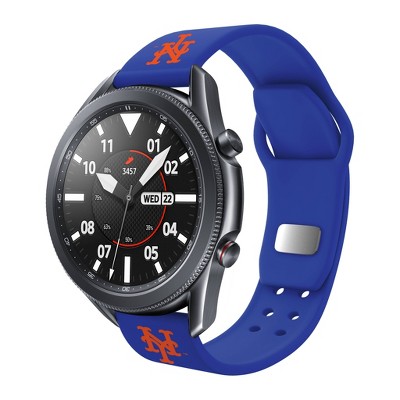 MLB New York Mets Samsung Watch Compatible Silicone Sports Band - 20mm