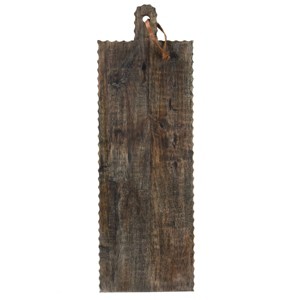 Oversized Rectangle Hand Carved Black Wood Kitchen Serving Cutting Board - Foreside Home & Garden - 1 of 4