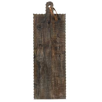 Oversized Rectangle Hand Carved Black Wood Kitchen Serving Cutting Board - Foreside Home & Garden