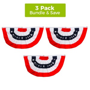 Briarwood Lane 4th of July Patriotic Bunting 72" X 36" (Set of 3 1x1 For 4th of July Bundle - 1 of 4