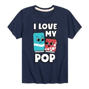 Boys' - Instant Message - I Love My Pop Short Sleeve Graphic T-Shirt - 1 of 4