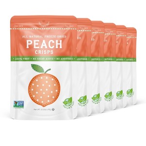 Nature's Turn Freeze-Dried Fruit Snacks - Peach Crisps - No Sugar Added, Non GMO, Gluten Free, Nothing Artificial - 15g (.53oz) - 6-PACK - 1 of 3