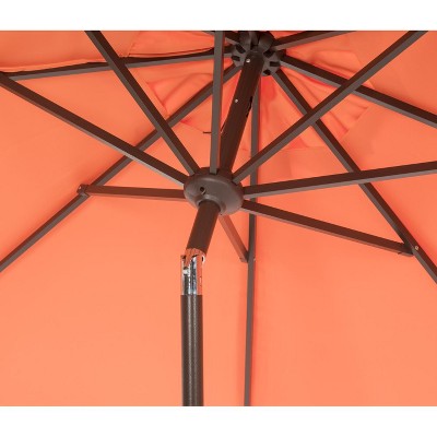 Zimmerman 9 Ft Orange and White Polyester Market Umbrella