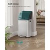 13 Gallon Stainless Steel Trash Can with Soft-Close Lid - Includes 15 Bags, Foot Pedal, Removable Bucket - 2 of 4