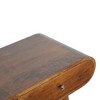 Solid Wood Curved Freestanding Console Table with Drawers, Versatile and Stylish Design - 4 of 4