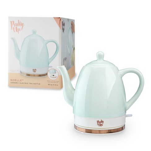 Pinky Up Noelle 1.5 L Ceramic Electric Tea Kettle, Mint, Rose Gold,  Gooseneck Spout, Cordless Design : Target