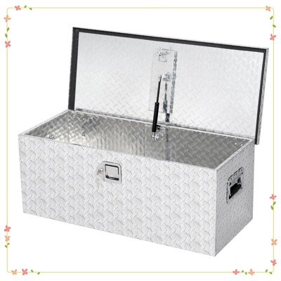Heavy Duty Aluminum Diamond Plated Tool Box Pick Up Truck Bed RV Trailer Toolbox