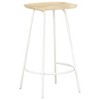 vidaXL Bar Stool Set of 2 Bleached wood, White - 3 of 4