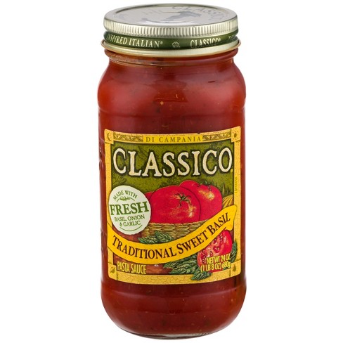 Classico Traditional Sweet Basil Pasta Sauce 24 Oz : Target