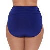 Trimshaper Women's Plus High Waist Shirred Brief Swim Bottom - 3 of 3