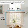 HLC.ME Isabella Floral Rod Pocket Lace Semi Sheer Voile Short Cafe Tiers for Small Windows - 2 of 4
