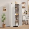 Kitchen Pantry Cabinet Pantry Storage Cabinet with Doors and Shelves 60" Freestanding Cupboard for Bathroom Dining Room Living Room - 2 of 4
