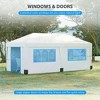 Resenkos Backyard Garden Canopy, Camping Canopy Screen Tent,10' x 19.5' Pop Up Canopy Tent w/ Sidewalls, Leg Weight Bags, Wheeled Carry Bag, White - 3 of 4