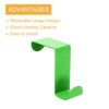 Unique Bargains Stainless Steel Reversible Uasge S-Shaped Over Door Double Hooks 8 Pcs - 3 of 4