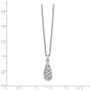 Black Bow Jewelry Diamond Accent Spiral Necklace in Rhodium Plated Silver, 18-20 Inch - 2 of 4