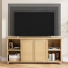 Mid-Century TV Stand for 60-70 Inch TVs, Boho Rattan Door Entertainment Center, 62.6" Wide Open Shelf Media Console, Living Room Bedroom Furniture - 3 of 4