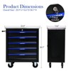 Syemin Tool Boxes and Totes, Mobile Cabinet with Locking Wheels, Rolling Boxes for Metal Tool Organizer of Machine Shops, Black, 25.9"*13.6"*30.7" - 4 of 4