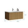 NicBex 24/30/36"Chic Striped Floating Bathroom Vanity Cabinet with Top Ceramic Sink Combo,Wall-Mounted Bathroom Cabinet,1.38"Pre-drilled Faucet - 4 of 4