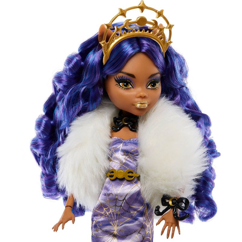 Monster High Clawdeen Wolf Howliday Edition Fashion Doll in Purple Gown, 2 of 7