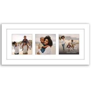 Americanflat 9x12 Picture Frame with Polished Plexiglass - Set of 2 - Use as 6x8 Frame with Mat or 9x12 Frame Without Mat - Gold - 1 of 4