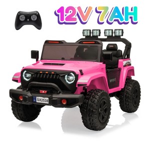 24V Powered Wheels 2-Seater Kids Ride-On Car with Remote Control, Ride On Off-road Car Toy with Adjustable Speeds, Musics, Easy Assembly - 1 of 4