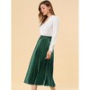 INSPIRE CHIC Women's Party Elastic Waist Metallic Shiny Accordion Pleated Midi Skirt - 4 of 4